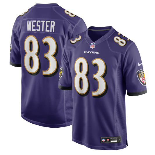 Baltimore Ravens LaJohntay Wester Nike Purple Team Game Jersey