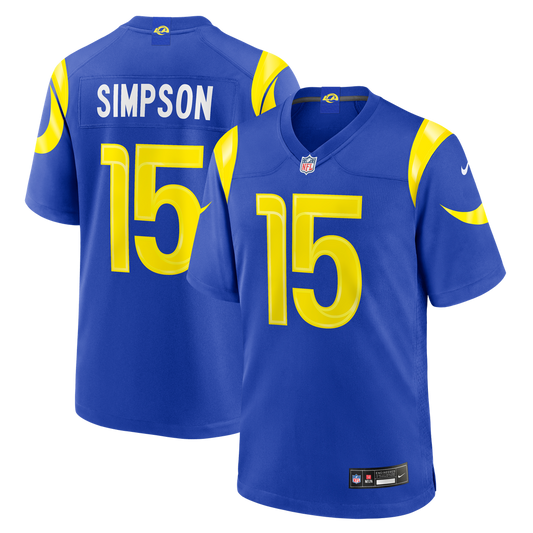 Los Angeles Rams Ty Simpson Nike Royal Team Game Jersey