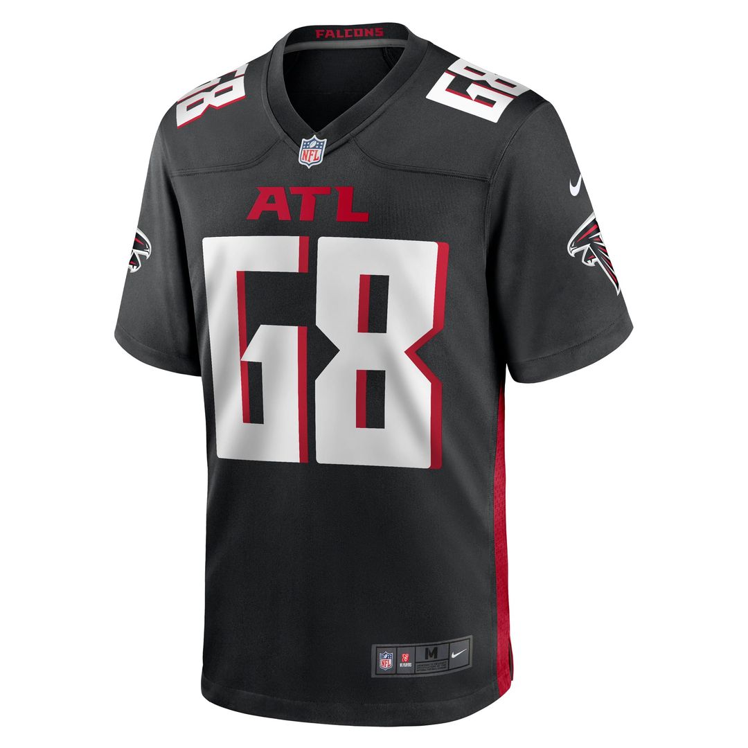 Atlanta Falcons Kyle Hinton Nike Black Team Game Jersey