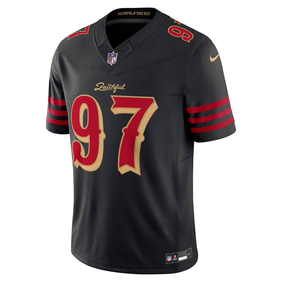 San Francisco 49ers Nick Bosa Nike Black Rivalries Collection Stitched Limited Jersey