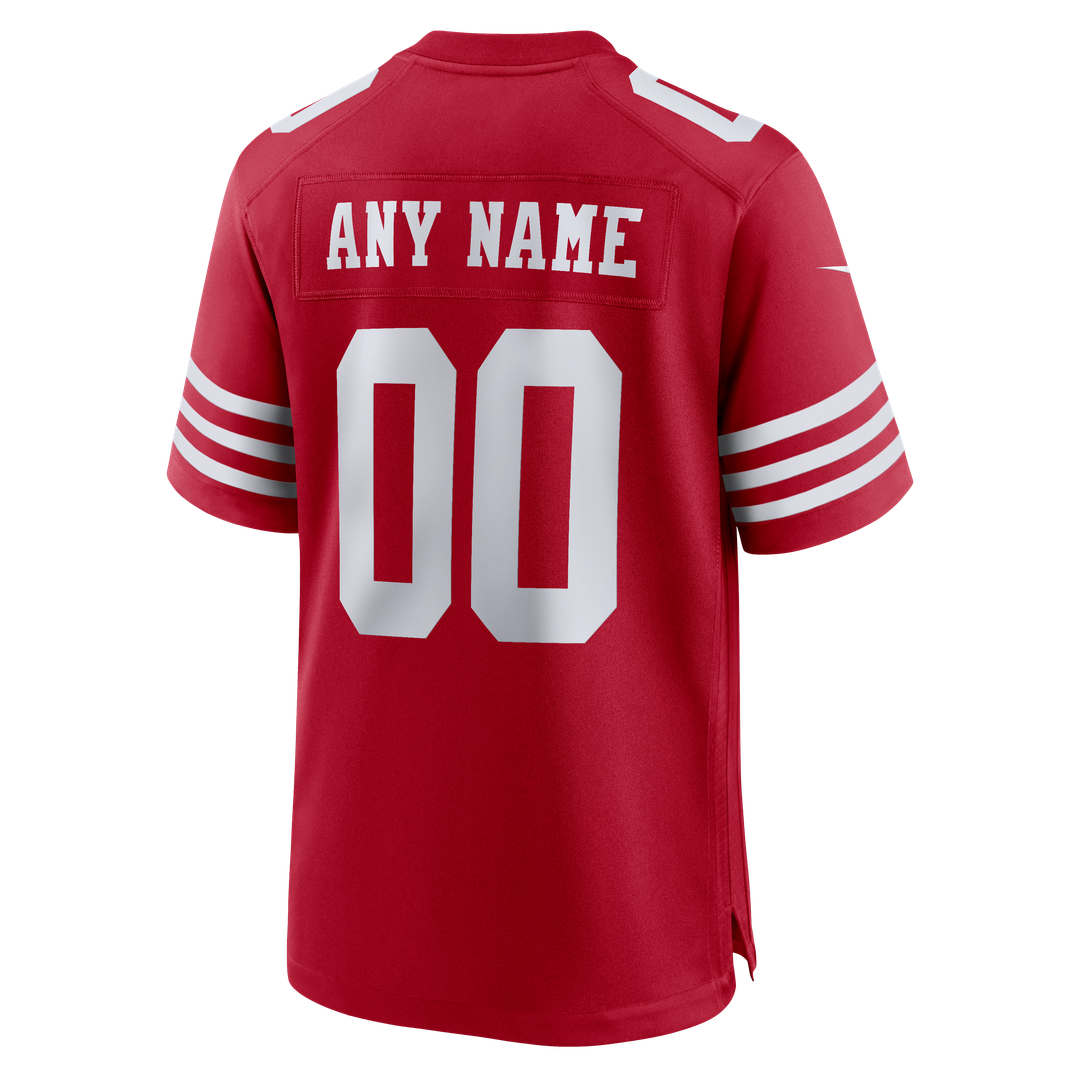San Francisco 49ers Nike Scarlet 80th Anniversary Custom Game Jersey