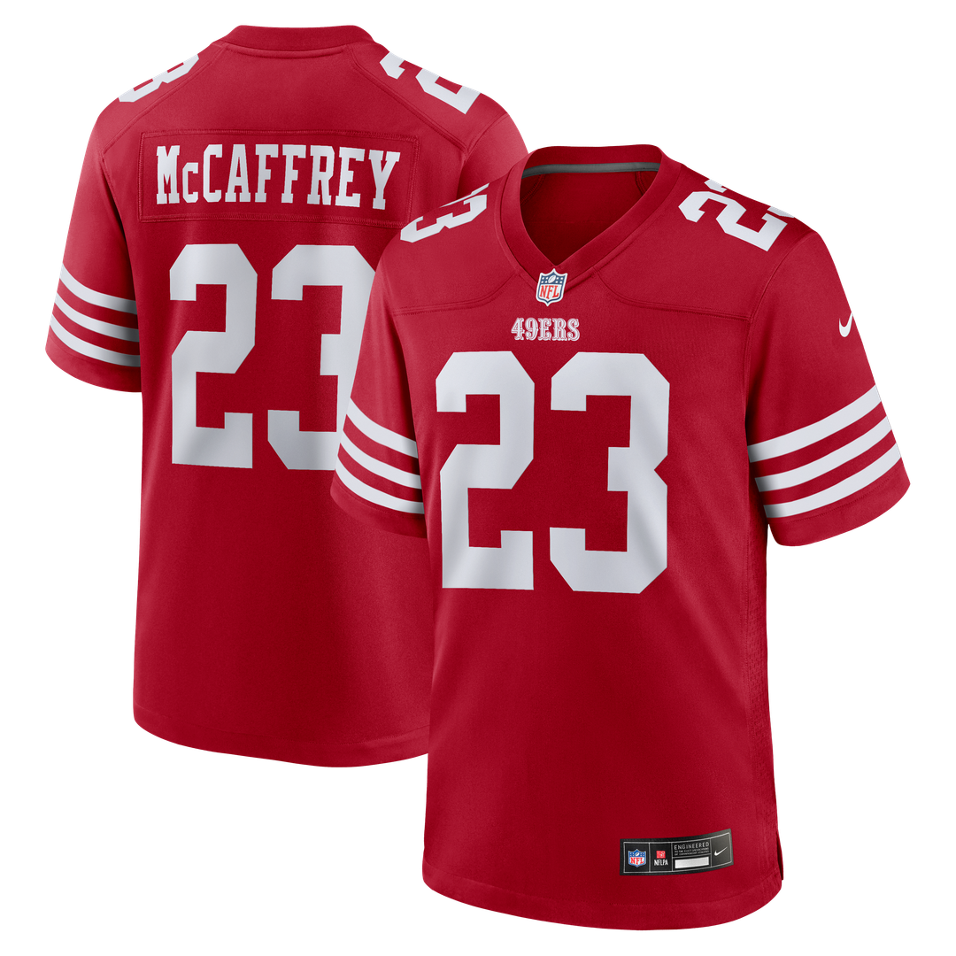 San Francisco 49ers Christian McCaffrey Nike White Game Player Jersey