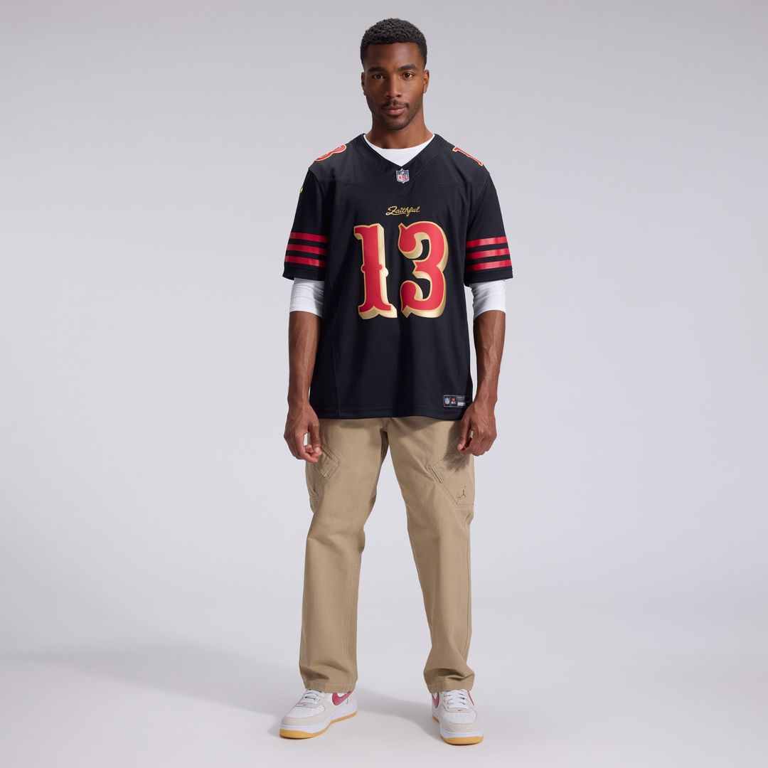 San Francisco 49ers Brock Purdy Nike Black Rivalries Collection Stitched Limited Jersey