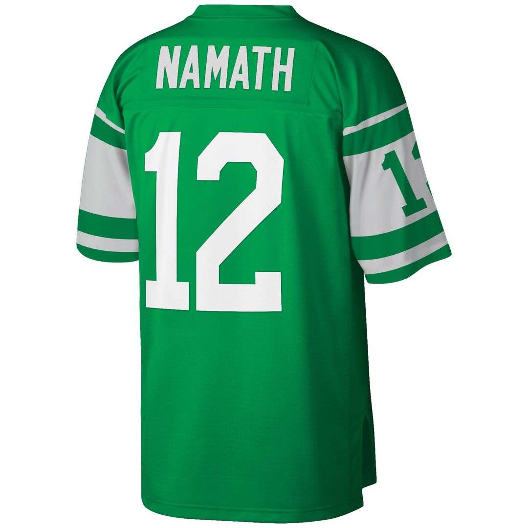 New York Jets Joe Namath Mitchell & Ness Green Big & Tall 1968 Retired Player Replica Jersey