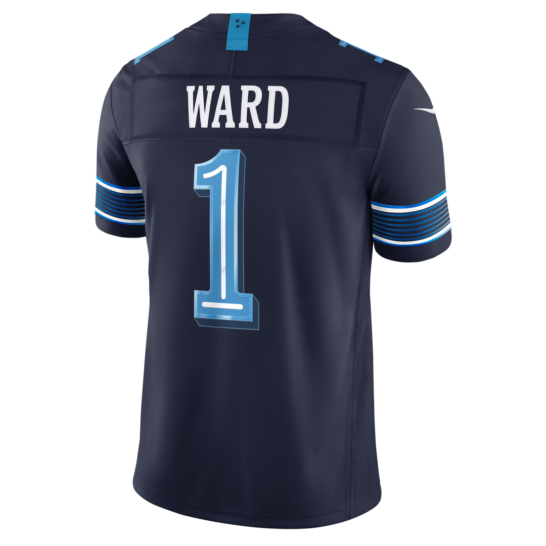 Tennessee Titans Cameron Ward Nike Navy 2026 Rivalries Collection Stitched Limited Jersey
