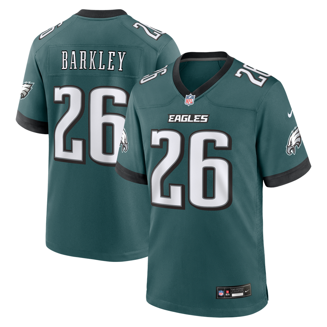 Philadelphia Eagles Saquon Barkley Nike Black Alternate Game Jersey