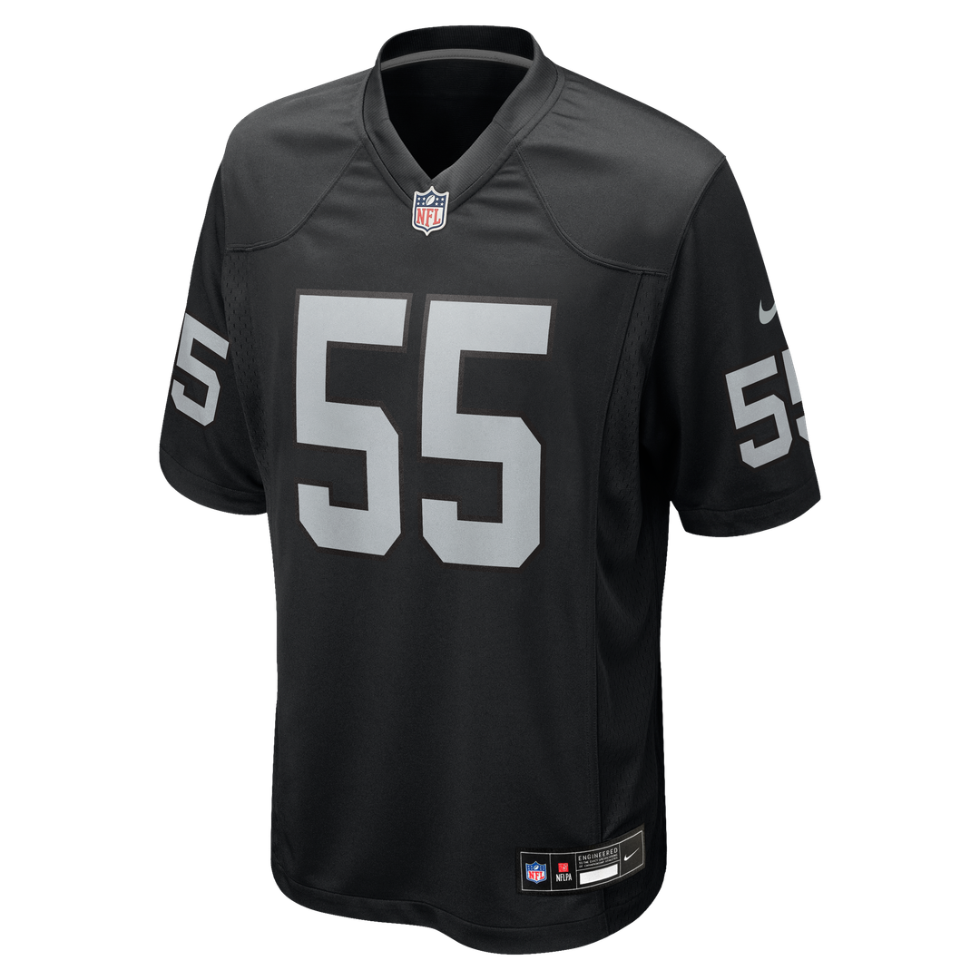 Las Vegas Raiders Cody Lindenberg Nike Black Team Game Jersey