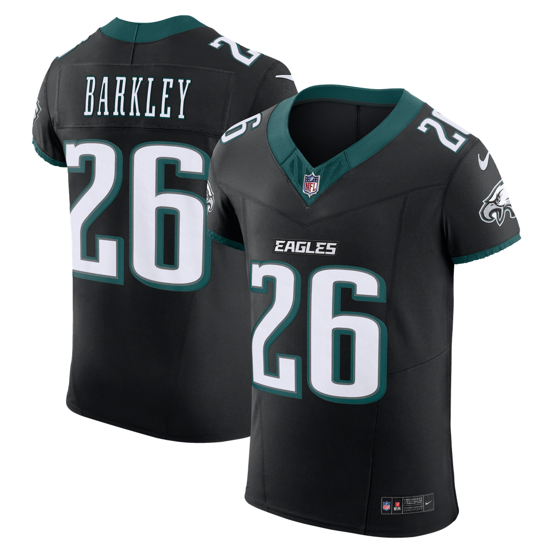 Philadelphia Eagles Saquon Barkley Nike Black Alternate Vapor F.U.S.E. Elite Jersey