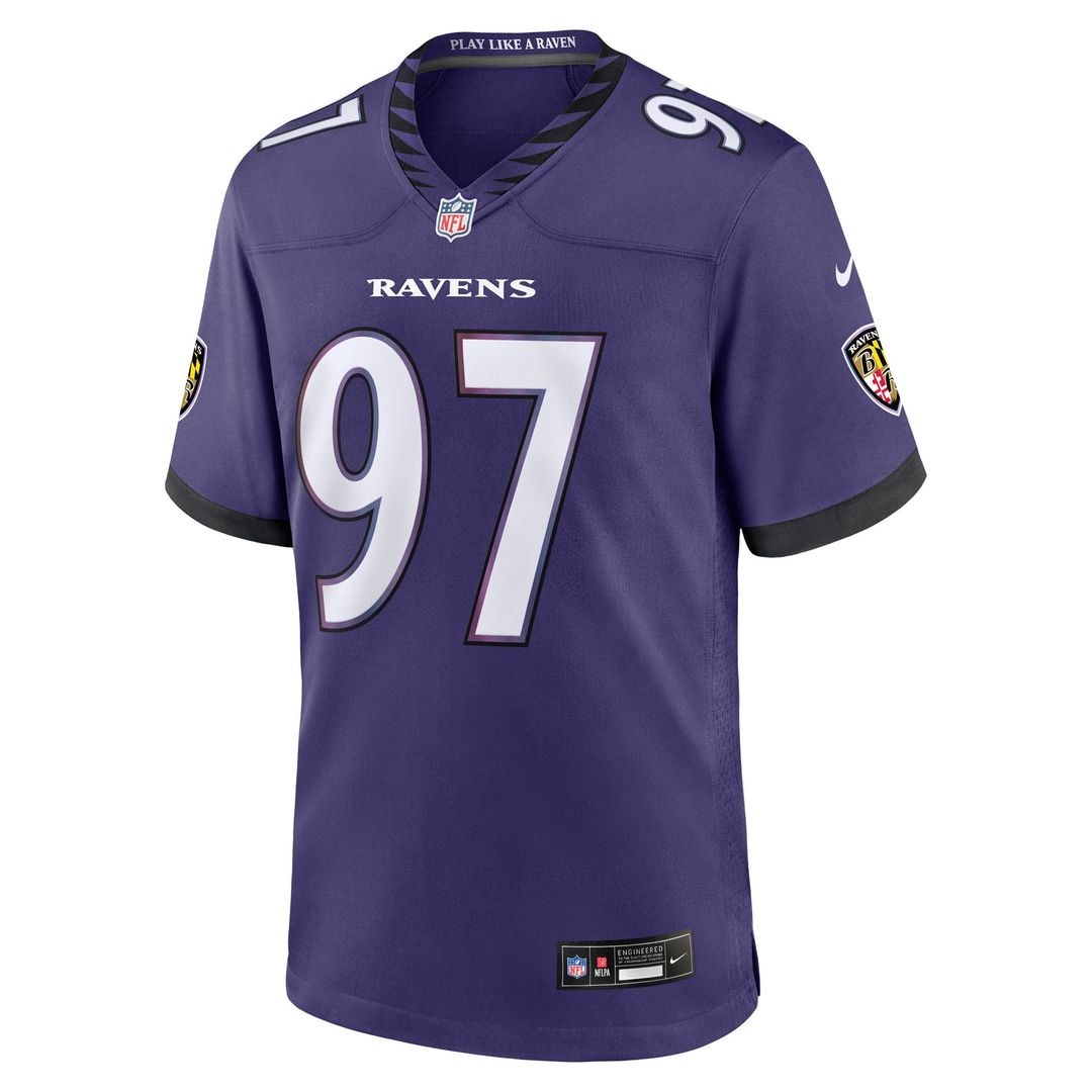 Baltimore Ravens Ethan Burke Nike Purple Team Game Jersey