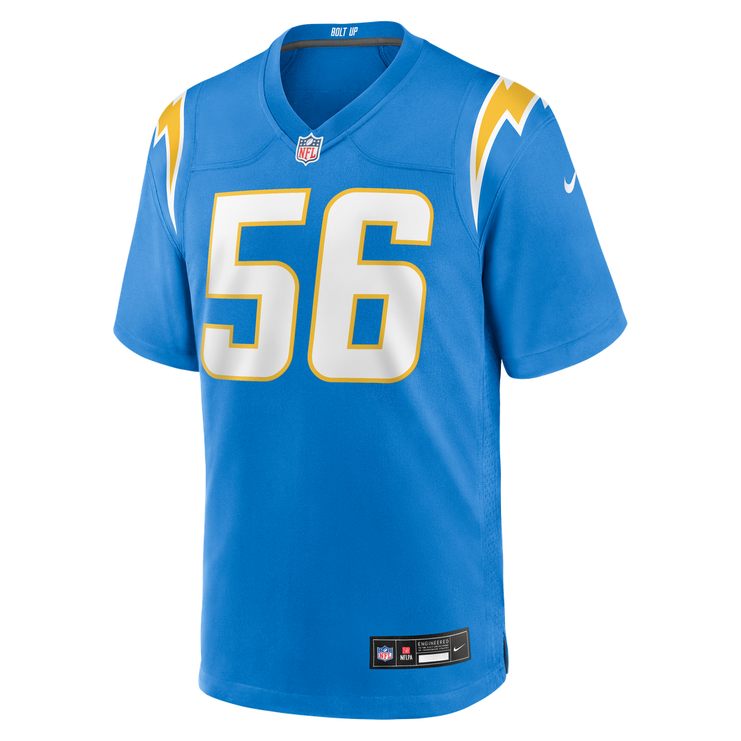 Los Angeles Chargers Kanai Mauga Nike Powder Blue Team Game Jersey