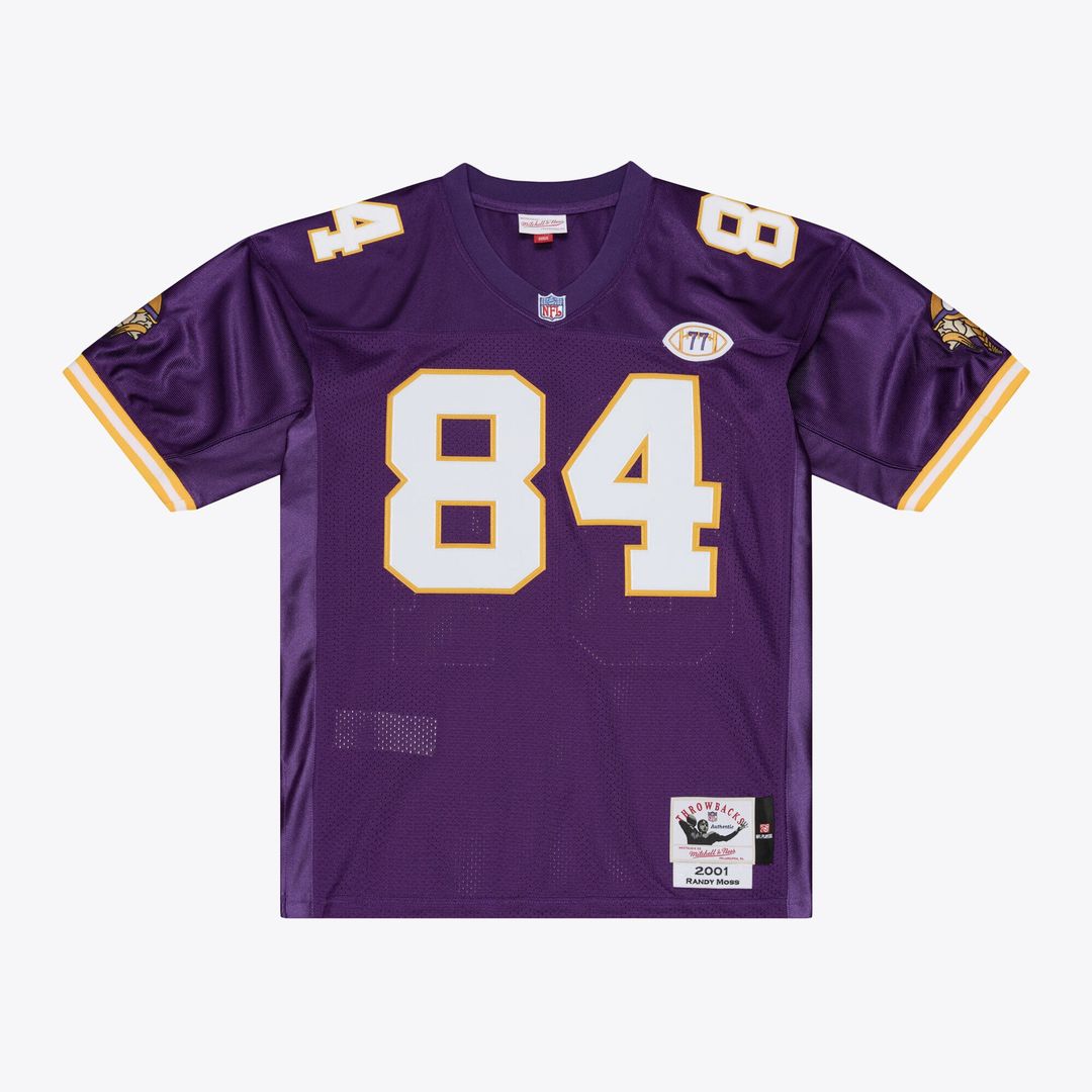 Minnesota Vikings Randy Moss Mitchell & Ness Purple 2001 Authentic Throwback Jersey