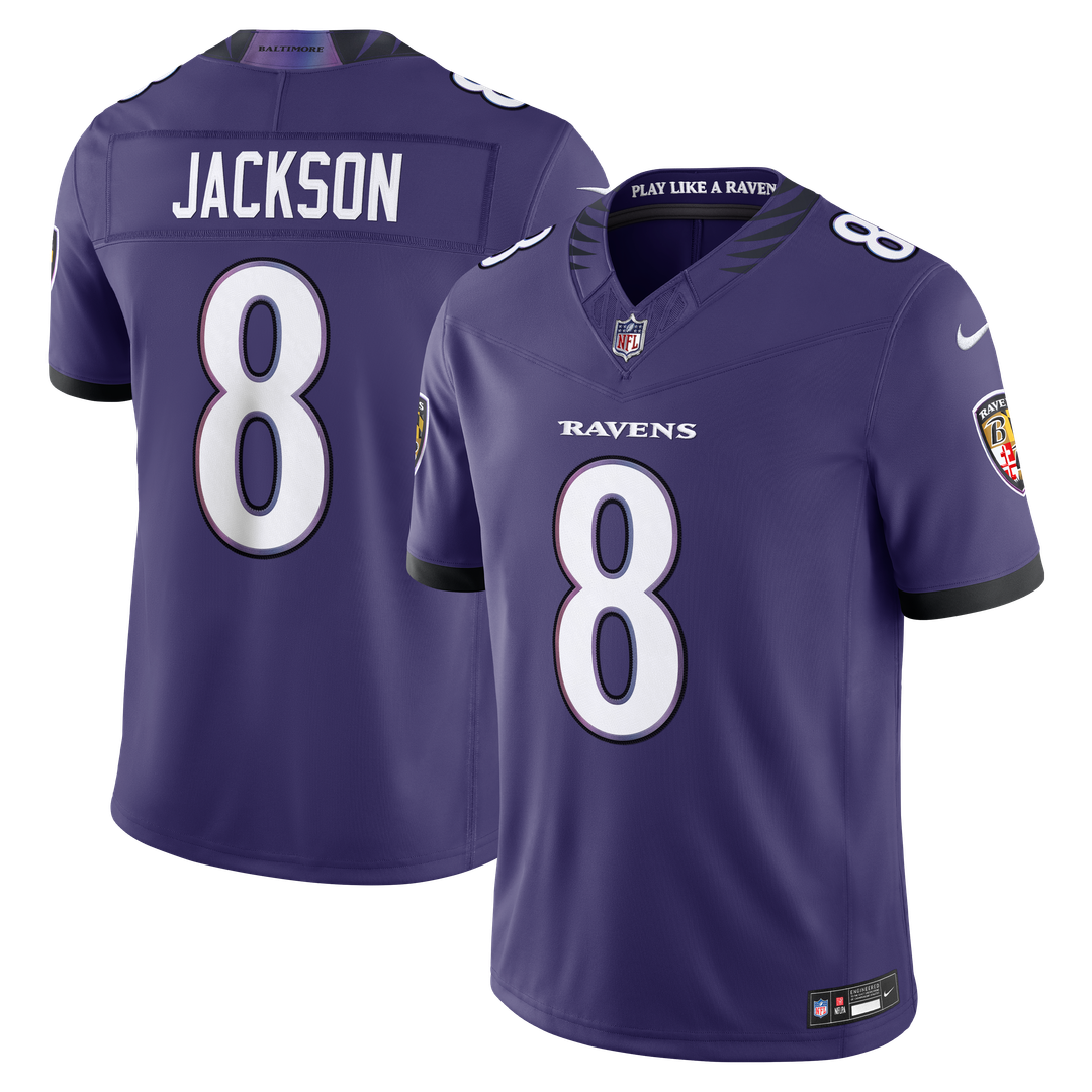 Baltimore Ravens Lamar Jackson Nike White Vapor F.U.S.E. Stitched Limited Jersey
