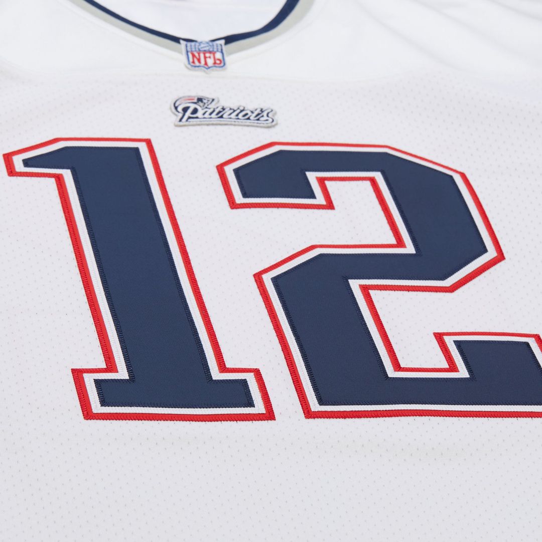 New England Patriots Tom Brady Mitchell & Ness Navy Super Bowl XXXVI Authentic Throwback Jersey