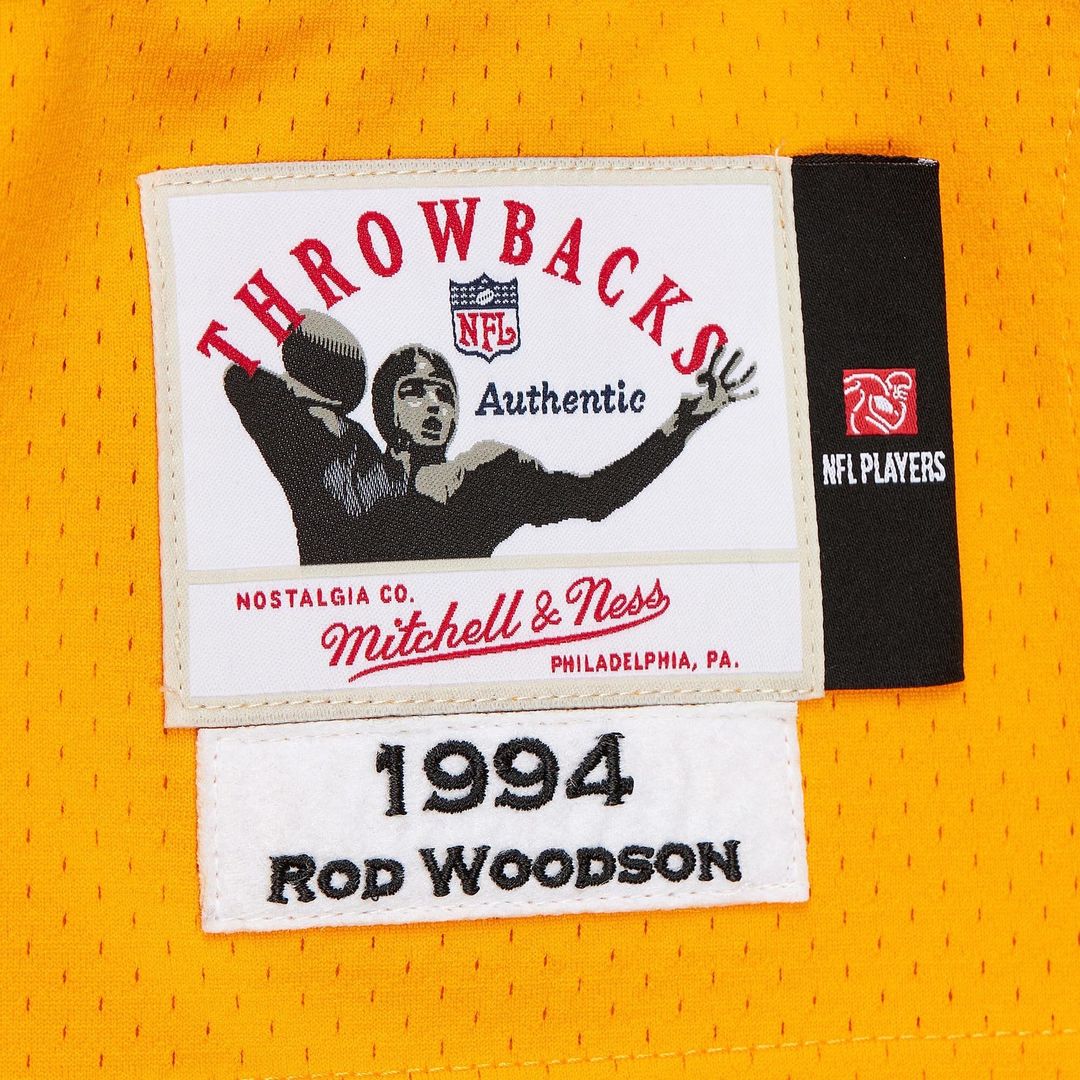 Pittsburgh Steelers 1994 Rod Woodson Mitchell & Ness Gold Authentic Throwback Retired Player Jersey