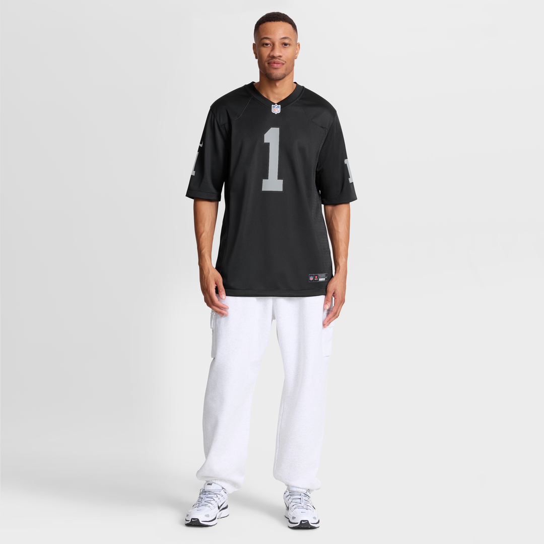 Las Vegas Raiders Number 1 Dad Nike Black Game Jersey