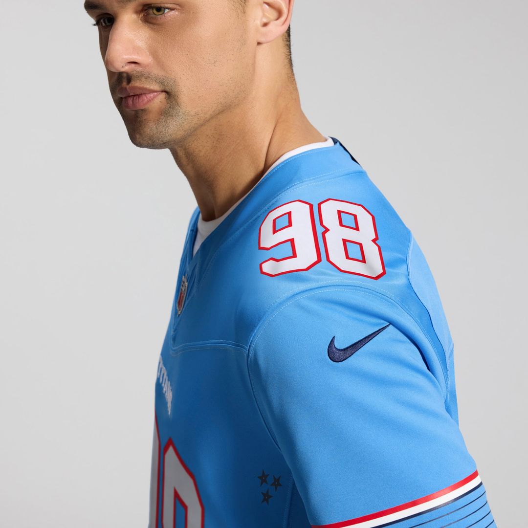 Tennessee Titans Jeffery Simmons Nike White Vapor F.U.S.E. Stitched Limited Jersey