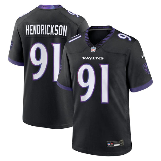 Baltimore Ravens Trey Hendrickson Nike Black Alternate Game Jersey