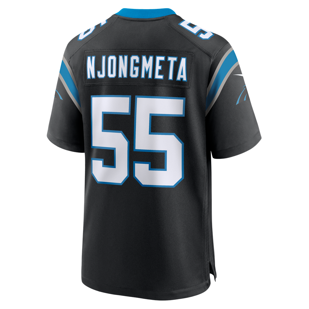 Carolina Panthers Maema Njongmeta Nike Black Team Game Jersey