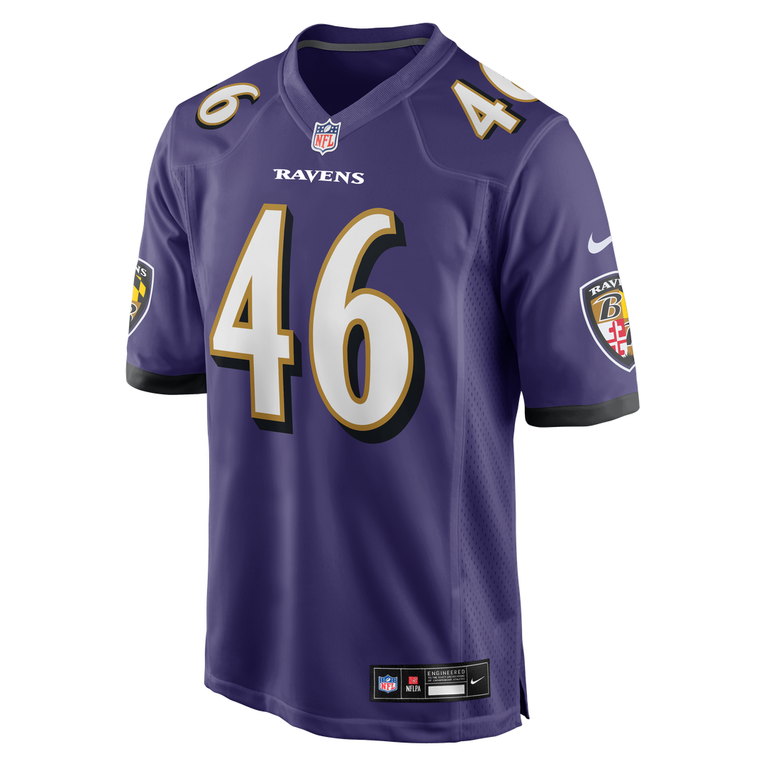 Baltimore Ravens Nick Moore Nike Purple Game Jersey