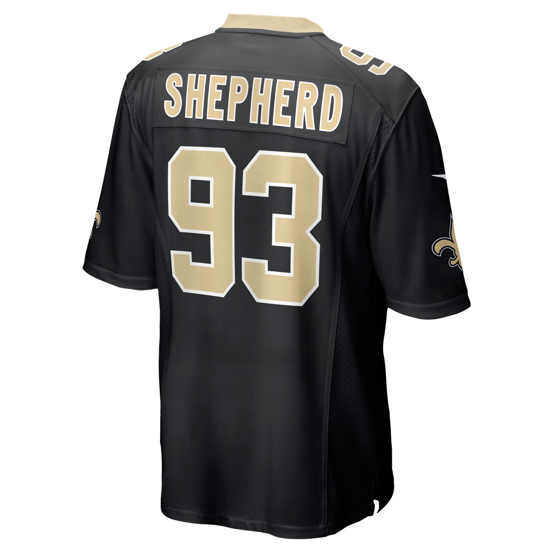 New Orleans Saints Nathan Shepherd Nike Black Game Jersey