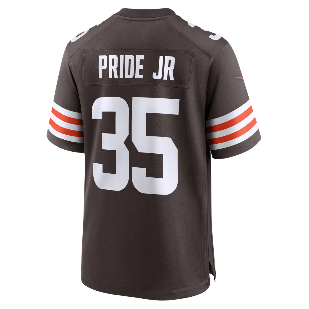 Cleveland Browns Toriano Pride Jr. Nike Brown Team Game Jersey