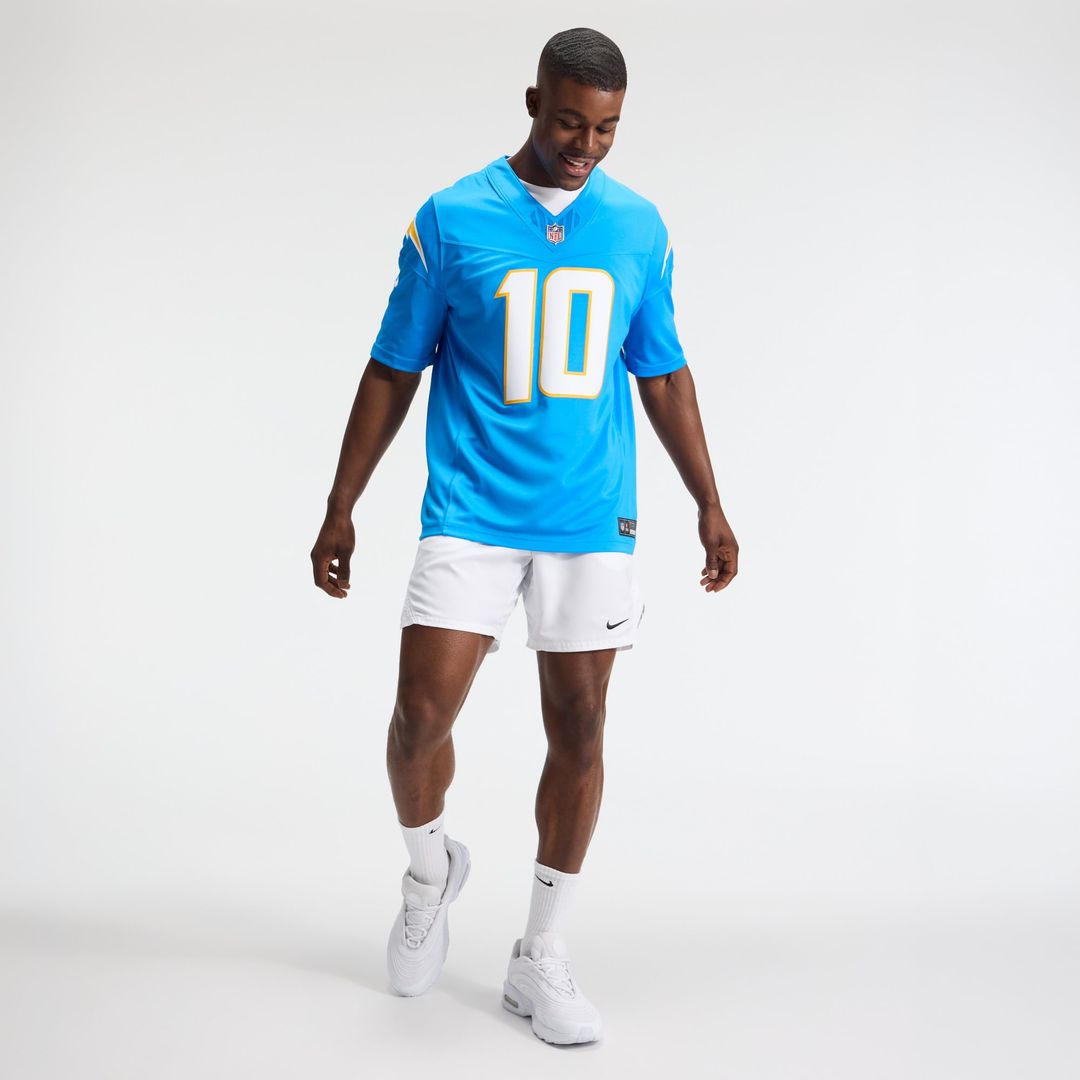 Los Angeles Chargers Justin Herbert Nike Navy Alternate Super Chargers Vapor F.U.S.E. Stitched Limited Jersey