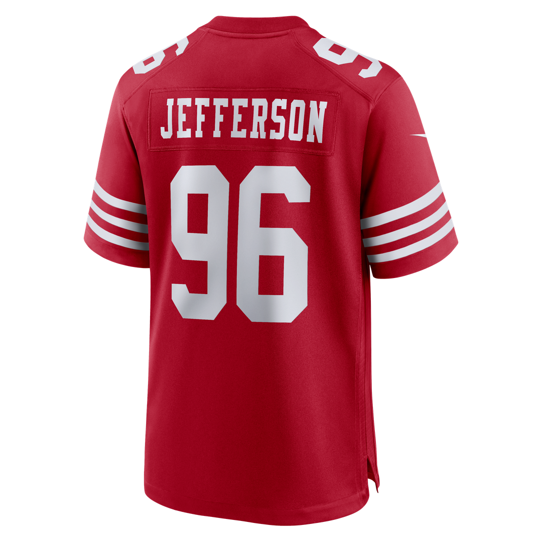 San Francisco 49ers Jordan Jefferson Nike Scarlet Team Game Jersey