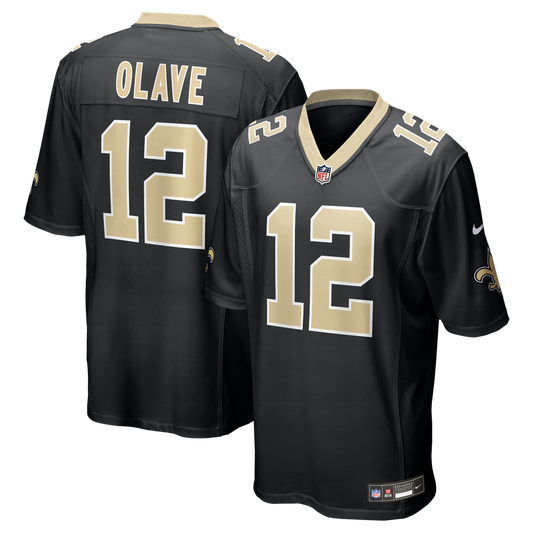 New Orleans Saints Chris Olave Nike Black Player Game Jersey