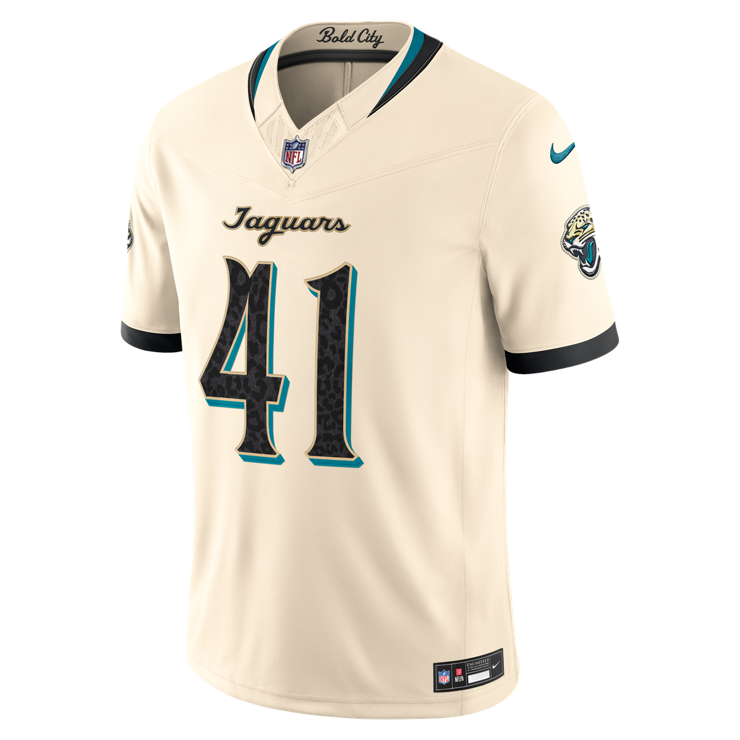 Jacksonville Jaguars Josh Hines-Allen Nike Natural 2026 Rivalries Collection Stitched Limited Jersey