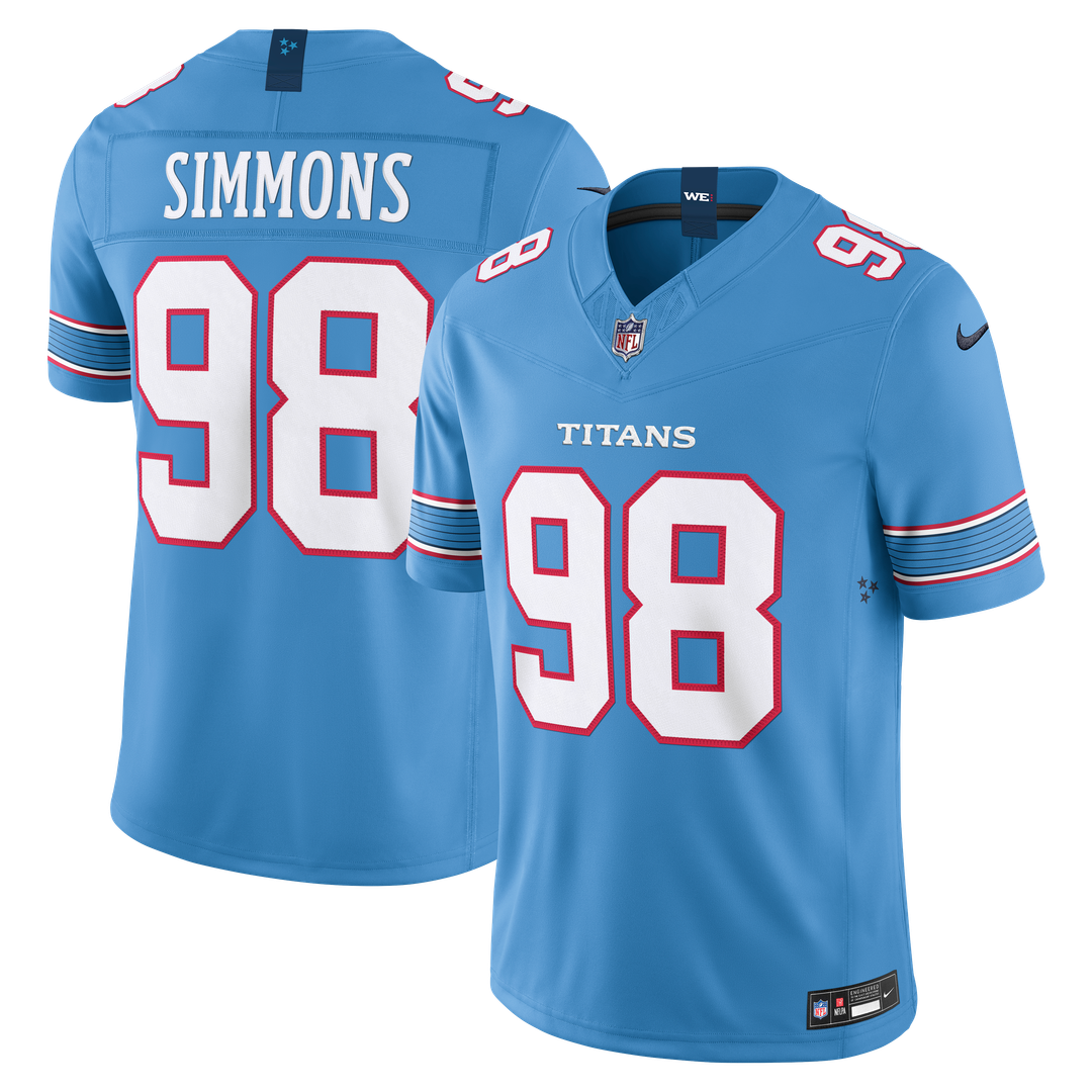 Tennessee Titans Jeffery Simmons Nike White Vapor F.U.S.E. Stitched Limited Jersey