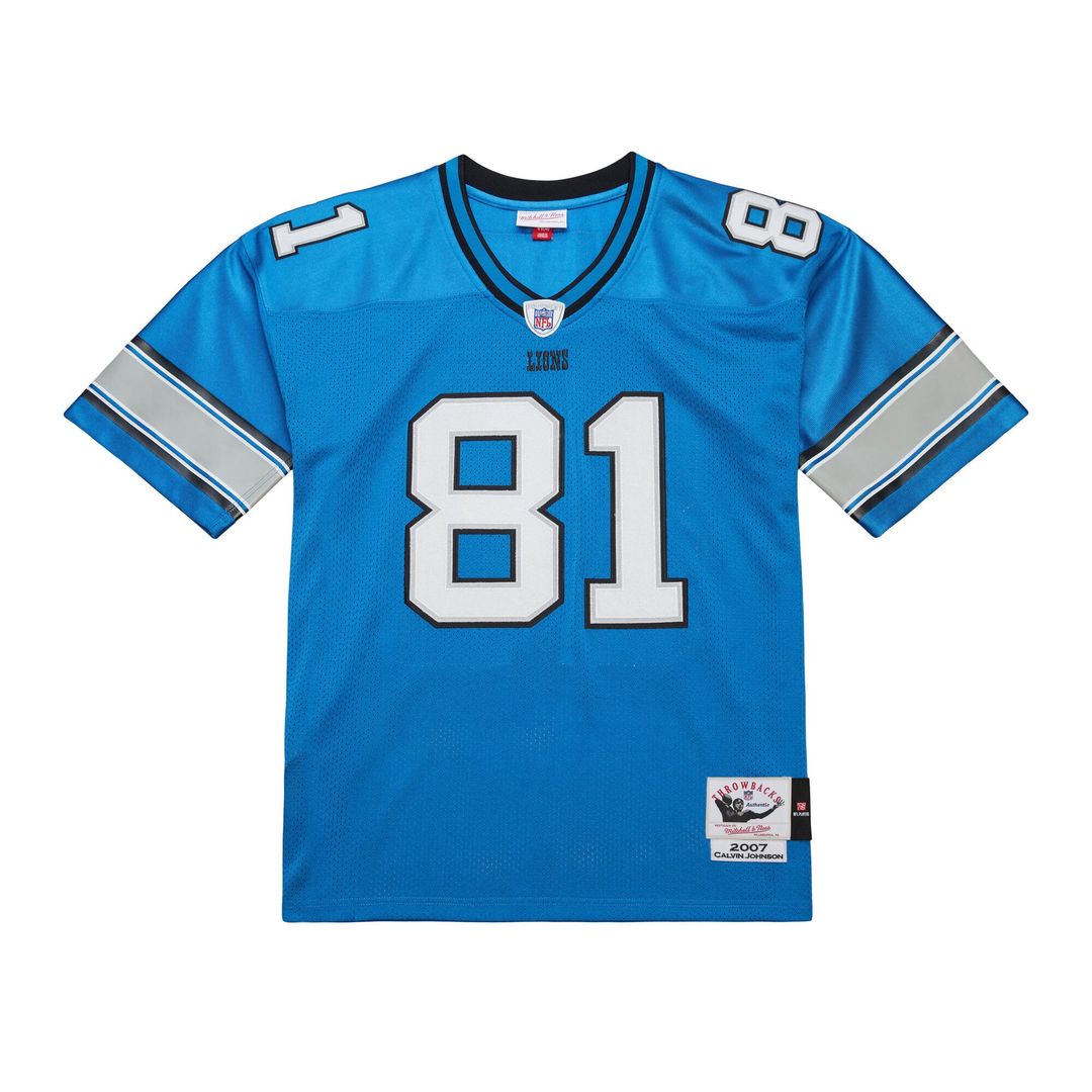 Detroit Lions Calvin Johnson Mitchell & Ness Black 2007 Authentic Throwback Jersey