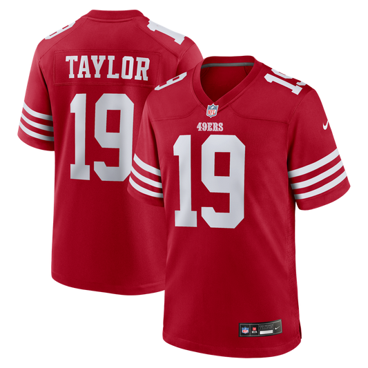 San Francisco 49ers Trent Taylor Nike Scarlet Team Game Jersey