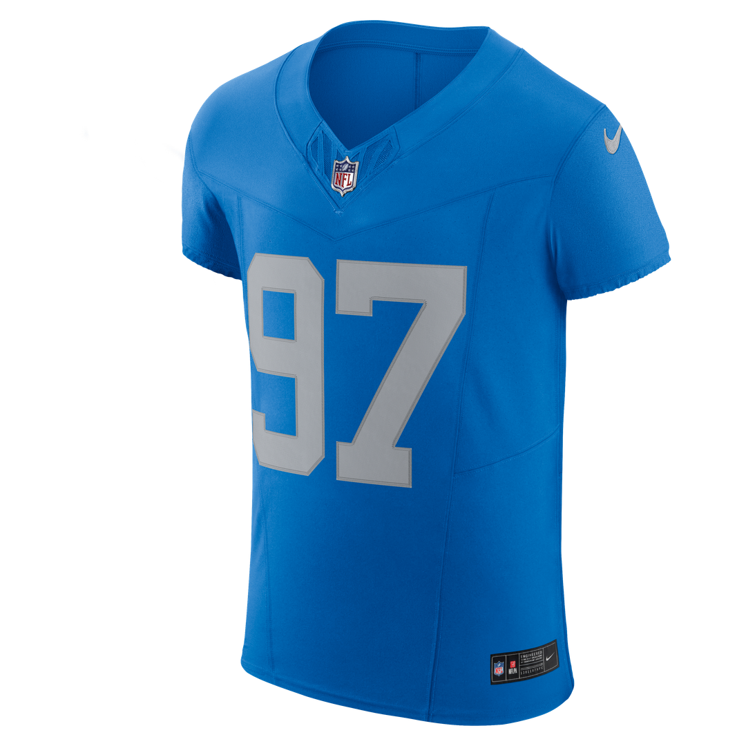 Detroit Lions Aidan Hutchinson Nike Blue Alternate Vapor F.U.S.E. Elite Jersey