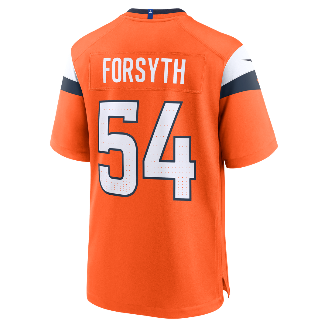 Denver Broncos Alex Forsyth Nike Orange Team Game Jersey