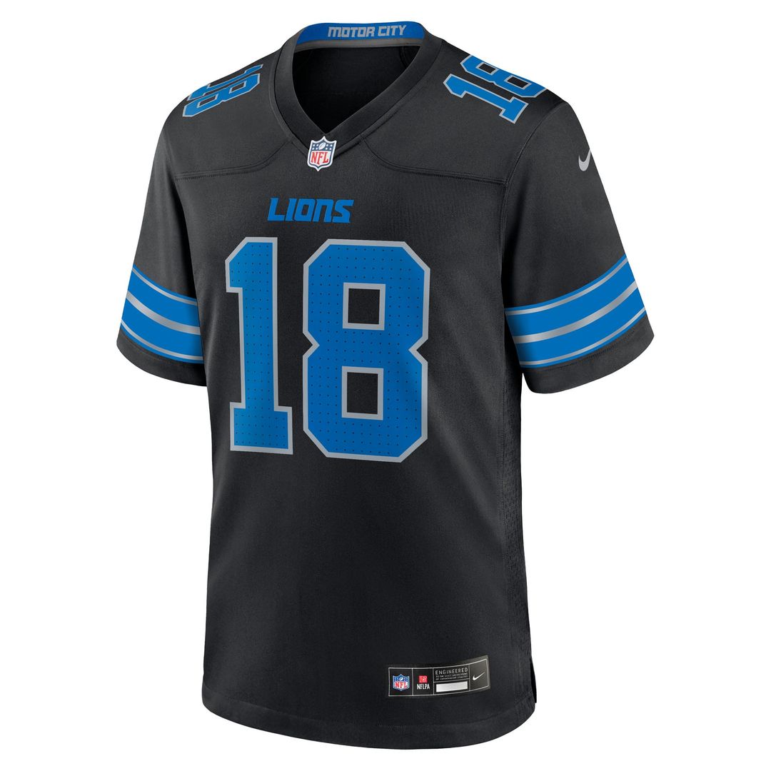 Detroit Lions Isaac TeSlaa Nike Blue Game Player Jersey