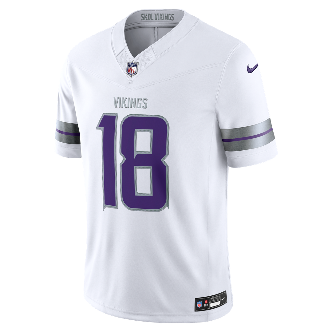 Minnesota Vikings Justin Jefferson Nike White Alternate Vapor F.U.S.E. Stitched Limited Jersey