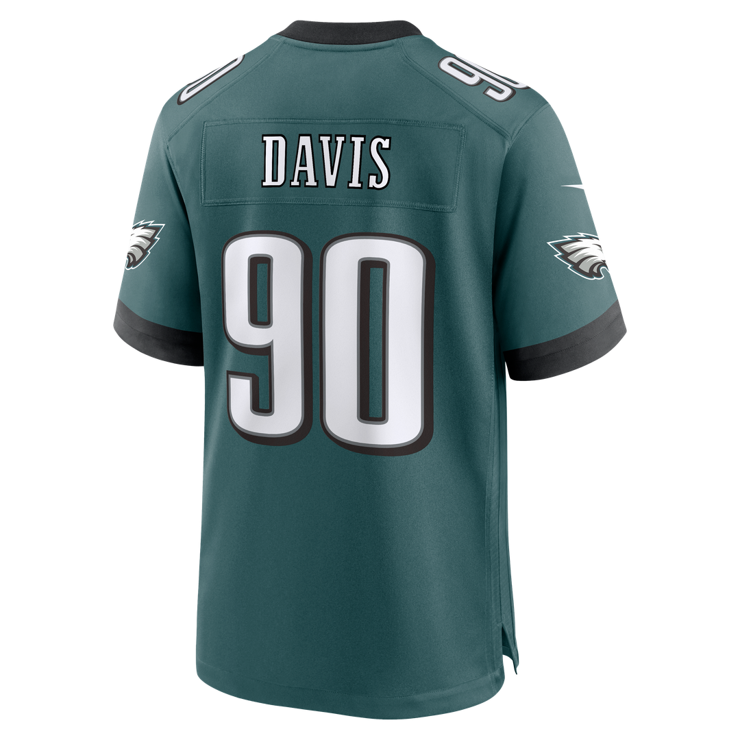 Philadelphia Eagles Jordan Davis Nike Kelly Green Alternate Game Jersey
