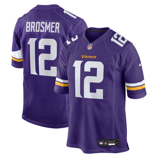 Minnesota Vikings Max Brosmer Nike Purple Team Game Jersey