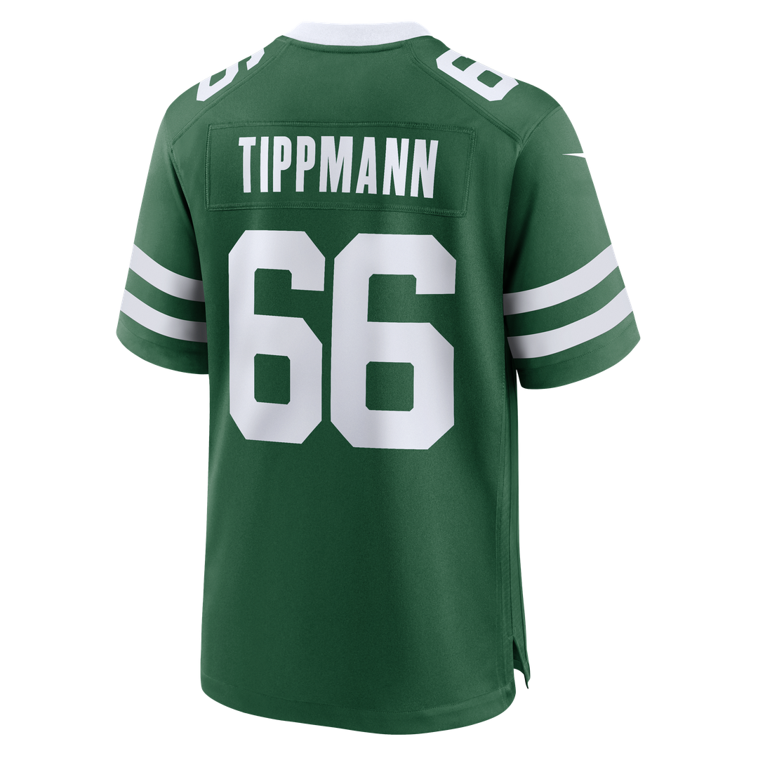 New York Jets Joe Tippmann Nike Legacy Green Team Game Jersey