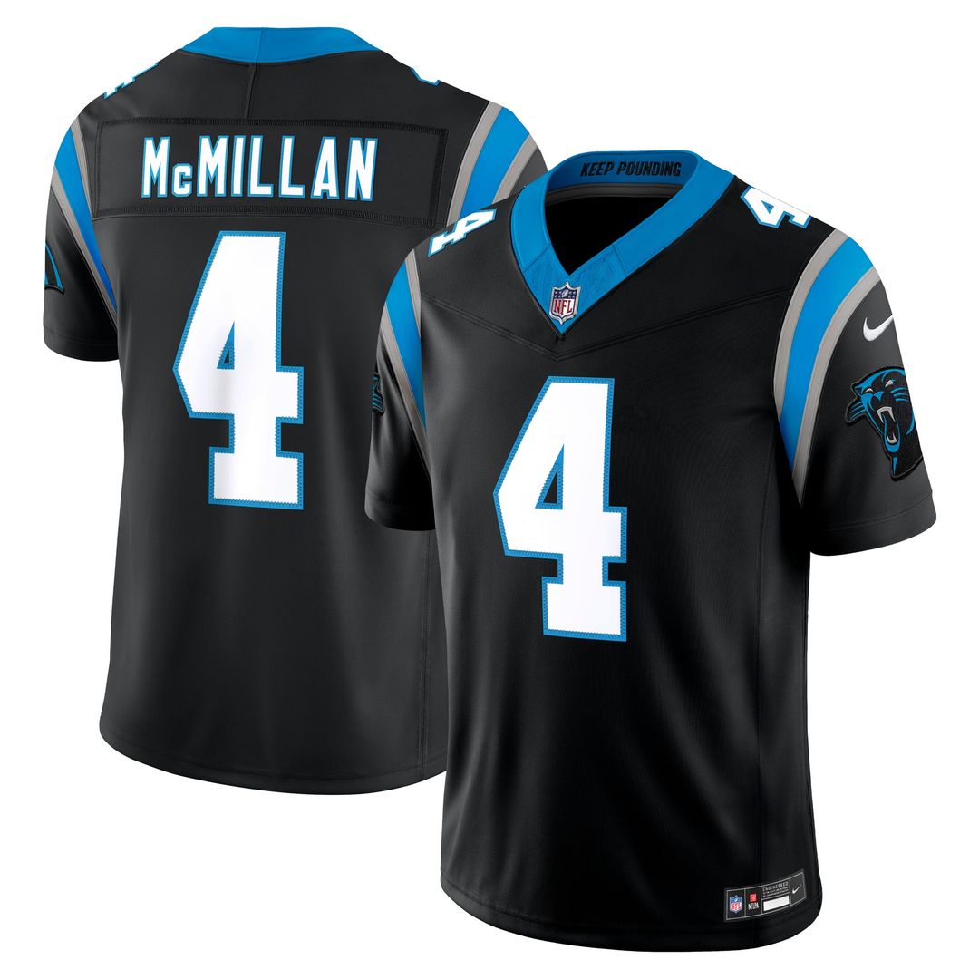 Carolina Panthers Tetairoa McMillan Nike Black Team Vapor F.U.S.E. Stitched Limited Jersey