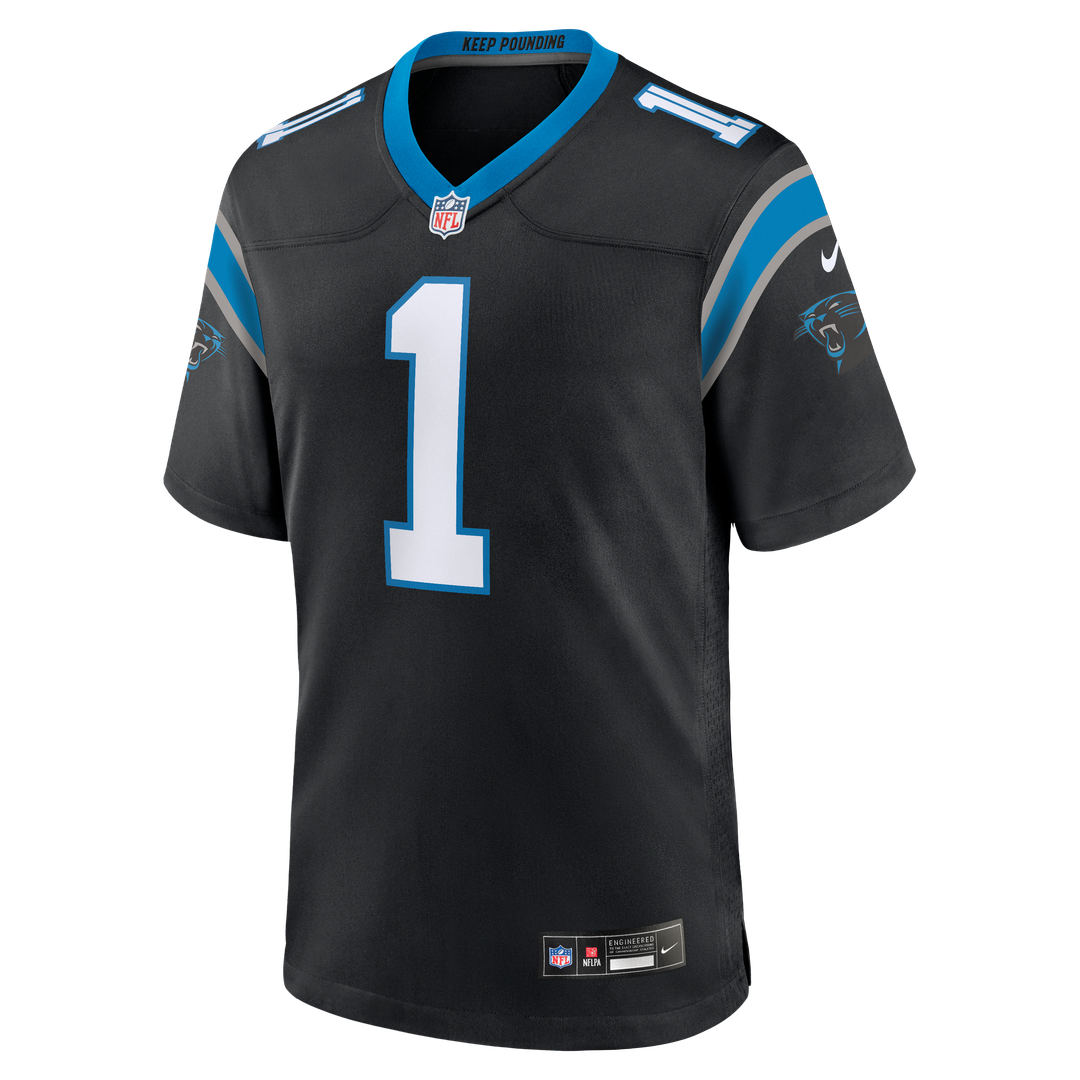 Carolina Panthers Cam Newton Nike Black Team Retired Game Jersey