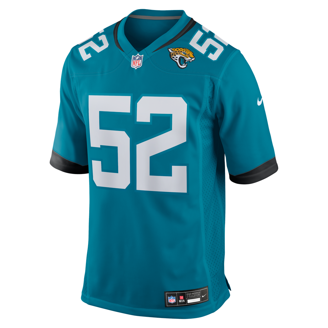 Jacksonville Jaguars DaVon Hamilton Nike Black Game Jersey