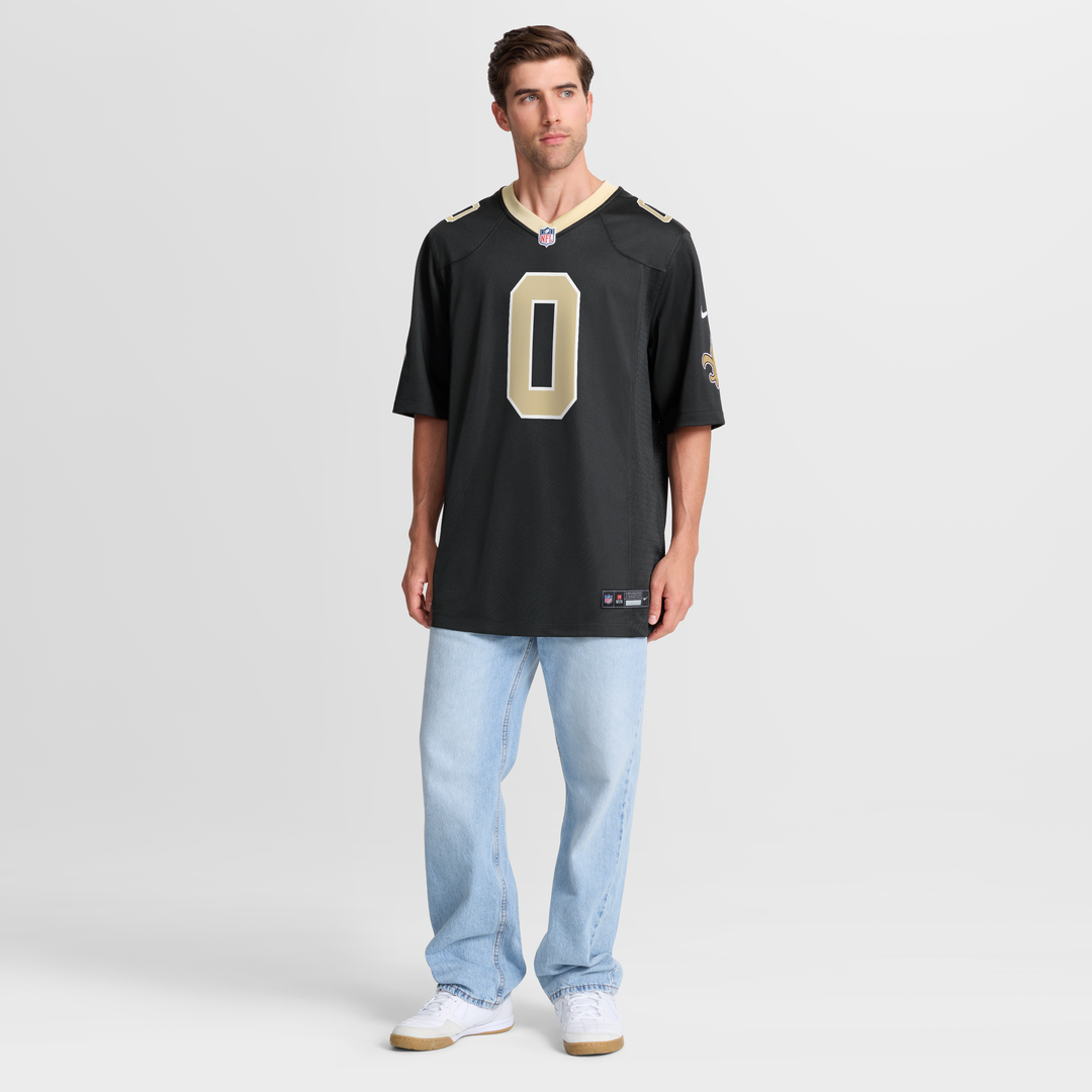 New Orleans Saints Jordyn Tyson Nike Black Team Game Jersey