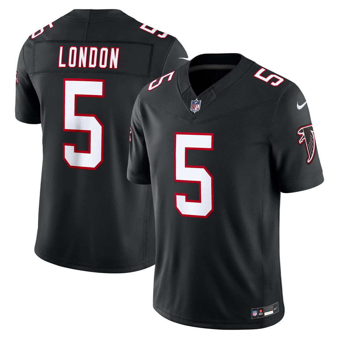 Atlanta Falcons Drake London Nike Black Alternate Throwback Vapor F.U.S.E. Stitched Limited Jersey