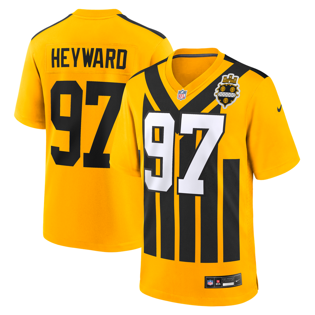 Pittsburgh Steelers Cameron Heyward Nike Gold Alternate 1933 Throwback Game Jersey