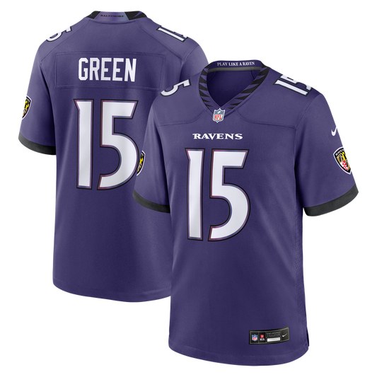 Baltimore Ravens Mike Green Nike Purple Team Game Jersey