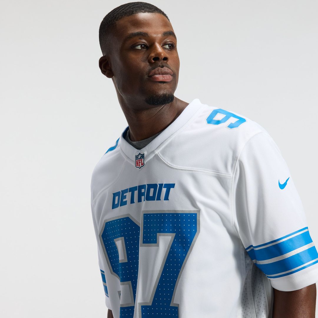 Detroit Lions Aidan Hutchinson Nike White Game Jersey
