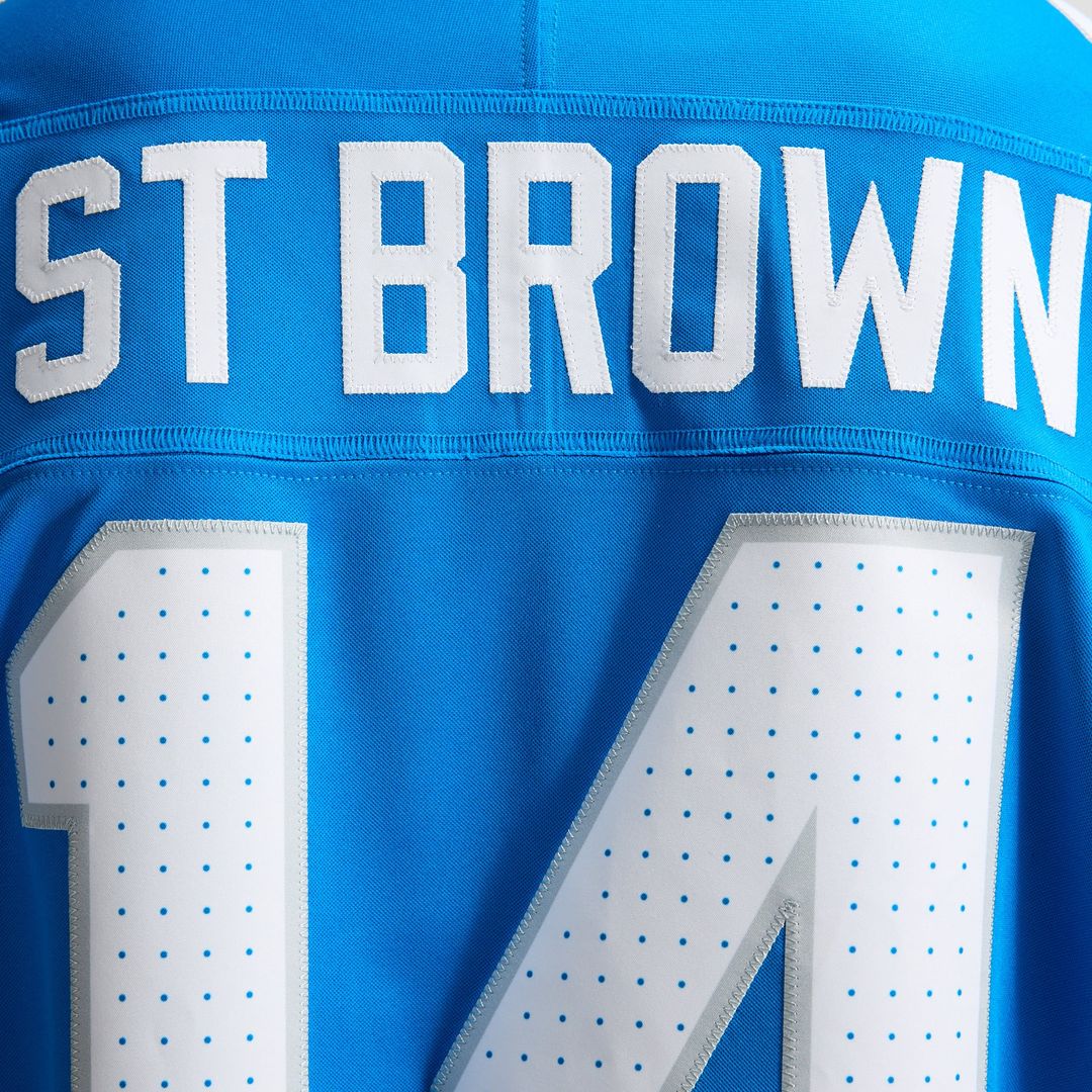 Detroit Lions Amon-Ra St. Brown Nike White Vapor F.U.S.E. Stitched Limited Jersey