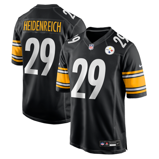 Pittsburgh Steelers Eli Heidenreich Nike Black Team Game Jersey
