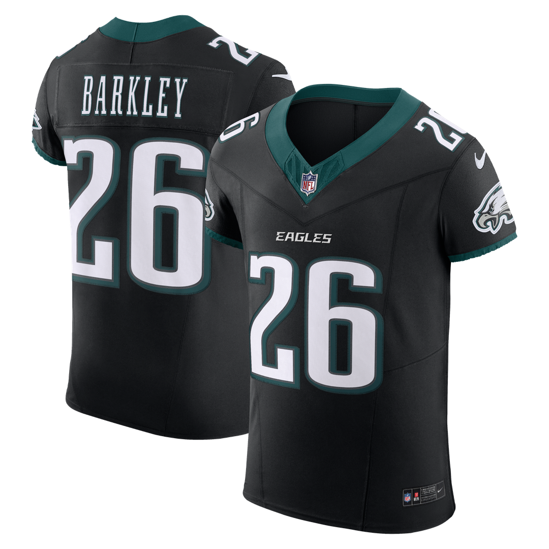 Philadelphia Eagles Saquon Barkley Nike Black Alternate Vapor F.U.S.E. Elite Jersey